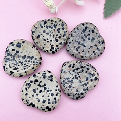 Dalmatian Jasper Natural Dalmatian Jasper Worry Stones, Healing Stone, Heart, 30mm