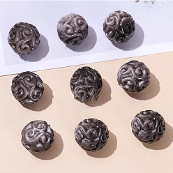 Round Natural Silver Obsidian Beads, Round, 13mm
