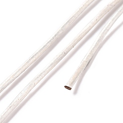 Серебро Шнур натуральной кожи, кожаный шнур ювелирных изделий, ювелирные изделия DIY делает материал, круглые, окрашенные, серебряные, 1.5 мм