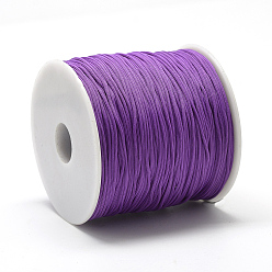 Dark Orchid Polyester Cords, Dark Orchid, 0.8mm, about 131.23~142.16 yards(120~130m)/roll
