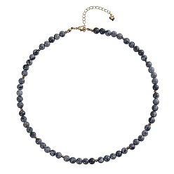 Камень Карты Богемные 5мм натуральные круглые бусы из камня в форме карты для женщин, золотые, 14.96 дюйм (38 см)