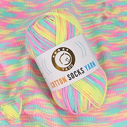 Colorful 3-Ply Cotton Yarn, for Weaving, Knitting & Crochet, Colorful, 2mm