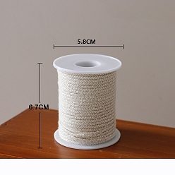 Beige Cotton & Paper Candle Wicks, Unbleached Smokeless Candle Wicks, Beige, Spool: 5.8x6.7cm, 50m/roll