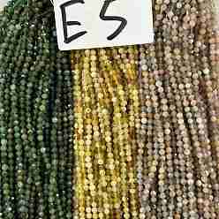 Смешанные камни Природные смешанные камень бисер пряди, граненые, круглые, 2.5 мм, отверстие : 0.5 мм, около 126 шт / нитка, 14.96'' (38 см)