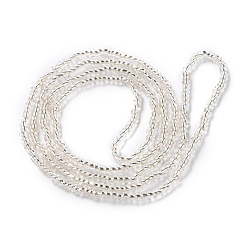 Argent Perles de taille, perles de rocaille en verre transparent chaîne de corps extensible, bijoux d'été de mode pour les femmes, argenterie, 31-1/2~31-7/8 pouce (80~81 cm)