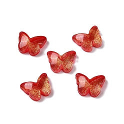 (123L) Белый крем непрозрачный блеск K 9 стеклянные кабошоны, с блеском порошок, бабочка, огнеупорный кирпич, 6.2x7.9x2.5 мм