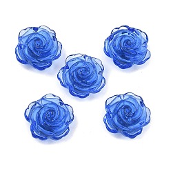 Королевский синий Стеклянный магнит на холодильник, магнитный, украшения для холодильника, цветок, королевский синий, 26x12.5 мм