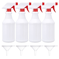 Mixed Color 500ml Polyethylene(PE) Trigger Squirt Bottles, with Polypropylene(PP) Sprayer and Transparent Plastic Funnel Hopper, Mixed Color, 23x7.56cm, Capacity: 500ml