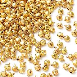 Oro Charms de hierro, agradable decoración del día de Navidad, dorado, 8x6 mm, agujero: 1 mm