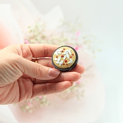 White Flower Pattern Handmade Embroidery DIY Creative Brooch Jewelry Sets, Cartoon Cute Badge Accessories, Children's Couple Gifts Souvenirs, White, 35mm
