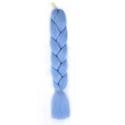 Cornflower Blue Long Single Color Jumbo Braid Hair Extensions for African Style - High Temperature Synthetic Fiber