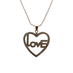 0021-O Sub-chain Love Heart LOVE (New Type Chain) Creative Heart Love Sweater Chain Necklace - Customizable Fashion Jewelry
