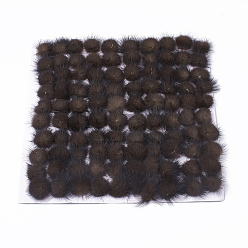 Coconut Brown Faux Mink Fur Ball Decoration, Pom Pom Ball, For DIY Craft, Coconut Brown, 2.5~3cm, about 100pcs/board
