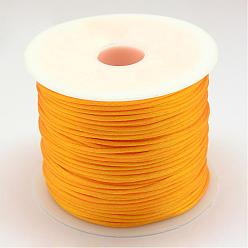 Orange Nylon Thread, Rattail Satin Cord, Orange, 1.0mm, about 76.55 yards(70m)/roll