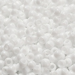 (41) Opaque White Тохо 8/0 круглые бусины, японский бисер, (41) непрозрачный белый, 3 мм, отверстие : 1 мм, Около 1111 шт / 50 г