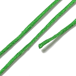 Vert Fil à broder en polyester, fils de point de croix, verte, 1.5mm, 20 m / bundle