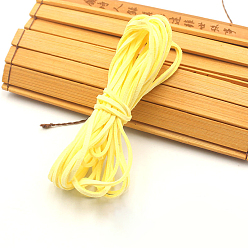 Yellow Faux Suede Cord, for Leathercraft, Yellow, 3x1.6mm, about 5.47 Yards(5m)/Bundle