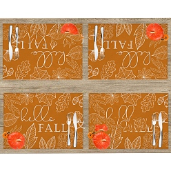 Лист Изоляционная прокладка из мешковины на тему Дня благодарения, ресторан западной столовой, прямоугольные, лист, 300x450 мм