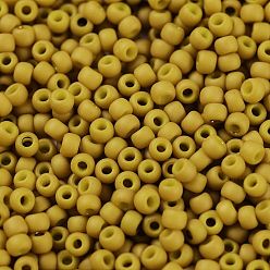 (1623F) Gold Lined Mustard Luster Matte  Круглые бусины тохо, японский бисер, (1623 f) матовый горчичный блеск с золотистой подкладкой, 11/0, 2.2 мм, отверстие : 0.8 мм, Около 1103 шт / 10 г
