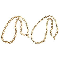 Oro 2 piezas 2 estilos 304 collares de cadena de eslabones cruzados de acero inoxidable para pareja, dorado, 17.44~20.87 pulgada (44.3~53 cm), 1 pc / estilo