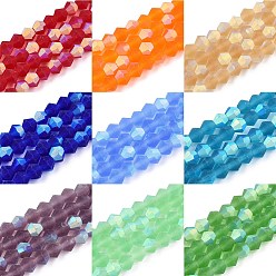 (52) Непрозрачная лаванда Имитируют нити бус из матового стекла из австрийского хрусталя, класс АА, граненые, разноцветные, 6x6 мм, отверстие : 1.2 мм, около 45~47 шт / нитка, 9.65~9.84 дюйм (24.5~25 см)