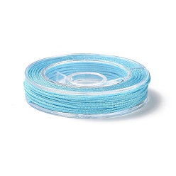 Light Sky Blue Nylon Thread for Jewelry Making, Light Sky Blue, 0.8mm, about 7.65~9.84 yards(7~9m)/roll