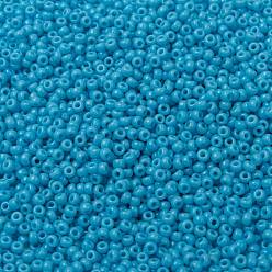 (RR413) Непрозрачный Бирюзово-синий Миюки круглые бусины рокайль, японский бисер, 8/0, (rr 413) непрозрачный бирюзовый, 8/0, 3 мм, отверстие : 1 мм, Около 19000~20500 шт / фунт