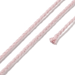 Розовый 20м плетеный шнур из полиэстера для изготовления ювелирных изделий, круглые, туманная роза, 2 мм, около 21.87 ярдов (20 м) / рулон