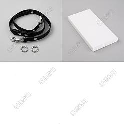 Платина Регулируемые ремни для сумки из черной искусственной кожи, ремни для сумок из тесьмы, Сплав с застежками, аксессуары для изготовления кошельков, платина, 683~1150 мм