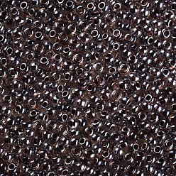 Розово-Коричневый Fgb 6/0 круглый стеклянный бисер класса А, прозрачные цвета внутри, блеск покрытием, розово-коричневый, 6/0, 4x3 мм, отверстие : 1 мм, Около 4500 шт / фунт