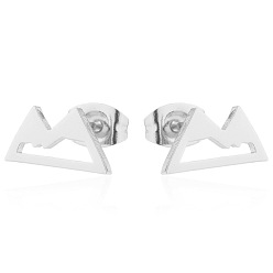 100 steel color Винтажные минималистичные серьги-гвоздики с животными из нержавеющей стали на Рождество