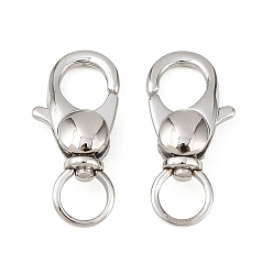 Нержавеющая Сталь Цвет Устойчивы к потускнению 304 поворотные застежки-карабины из нержавеющей стали, поворотные крючки, цвет нержавеющей стали, 25x11x6 мм, отверстие : 6 мм