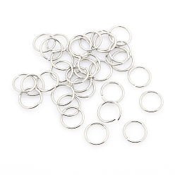 Stainless Steel Color Tarnish Resistant 304 Stainless Steel Open Jump Rings, Saw Cut Seamless Round, Stainless Steel Color, 9x0.9mm, 19 Gauge, Inner Diameter: 7.2mm, about 90pcs/10g