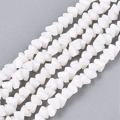 Льняное Полотно Непрозрачное стекло бисер нитей, треугольные, граненые, белье, 2~2.5x3.5~4x3.5~4 мм, отверстие : 0.8~0.9 мм, около 126~132 шт / нитка, 13.78~14.96'' (35~38 см)