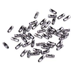 Stainless Steel Color PandaHall Elite 304 Stainless Steel Ball Chain Connectors Jewelry Necklace Clasps 9x3.5mm, about 50pcs/bag, Stainless Steel Color, 9x3.5mm, Hole: 1mm, Fit for 2.5mm ball chain