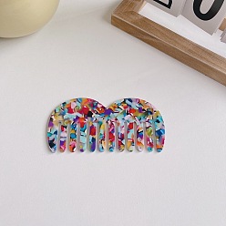 3# Color Anti-Static Wide-Tooth Marble Hair Comb for European and American Acetate Sheets