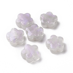 Thistle Opaque Acrylic Beads, Glitter Beads, Flower, Thistle, 14.5x15x6.5mm, Hole: 2mm, 496pcs/500g