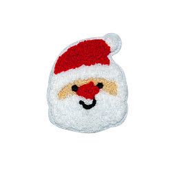 Santa Claus Christmas Theme Computerized Embroidery Cloth Iron on/Sew on Patches, Costume Accessories, Appliques, Santa Claus, 62x51mm