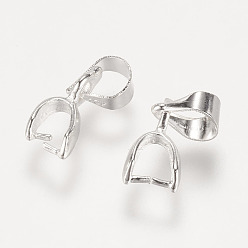 Серебро Латуни льда поручительств выбор щепотка, без никеля , серебряный цвет гальваническим, 7.6 мм, отверстие : 3 мм