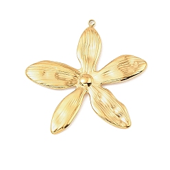 Золотой 304 подвески из нержавеющей стали, металлические подвески в виде листьев, золотые, 38.5x39x2 мм, отверстие : 1.5 мм