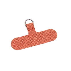 Coral PVC Mobile Phone Lanyard Patch, Phone Strap Connector Replacement Part Tether Tab for Cell Phone Safety, Coral, 6x3cm
