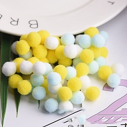 Yellow DIY Doll Craft Polyester High-elastic Pom Pom Ball, RoundDecorations, Yellow, 1.5cm