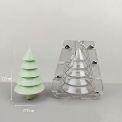 Прозрачный Прозрачные пластиковые формы для свечей, для свечных инструментов, с винтом, форма дерева, прозрачные, готовое изделие: 7x12 см