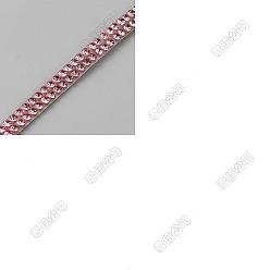 Pink 1 Рулон хромированных полос и наклеек для отделки автомобиля со стразами, украшение автомобиля, розовые, 5x1.5 мм, 5 м / рулон