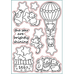 Mouse Пластиковые штампы пвх, для diy scrapbooking, фотоальбом декоративный, изготовление карт, штампы, пленочный кадр, рисунок мыши, 16x11x0.3 см