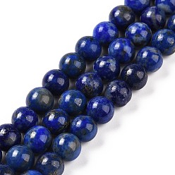 Lapis Lazuli Natural Lapis Lazuli Beads Strands, Round, 4mm, Hole: 0.8mm, about 95pcs/strand, 15.5 inch(39.5cm)