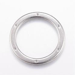 Stainless Steel Color 304 Stainless Steel Linking Rings, Stainless Steel Color, 35x2mm