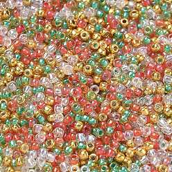 (52) Непрозрачная лаванда 4 цвета 11/0 рождественские круглые бисеринки Toho, 161 & 185 & 557 & 1830, разноцветные, 2.2 мм, отверстие : 0.8 мм, Около 5555 шт / 50 г