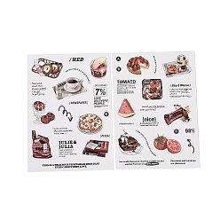 Mixed Shapes Étiquettes pour animaux de compagnie autocollants photo, sticker thème boulangerie et pâtisserie, formes mixtes, 169~171x119~121x0.1mm, 1 feuille/style