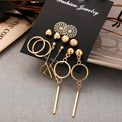 F1747 Vintage Butterfly Pearl Snake Pendant Earrings Set - 5 Pieces of European and American Style Charm